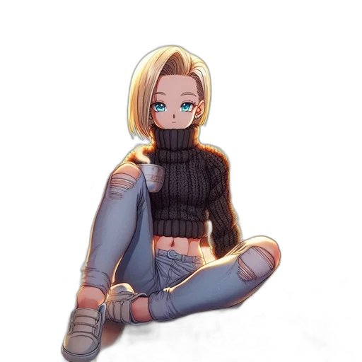 jacket, robot, face, creature transparent PNG cut-out
