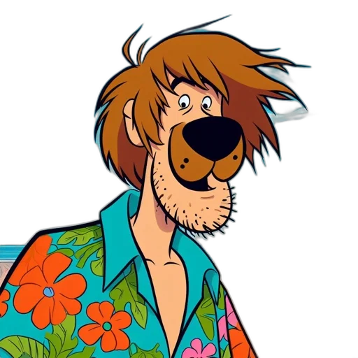 jacket, animal, staff, cartoon transparent PNG cut-out