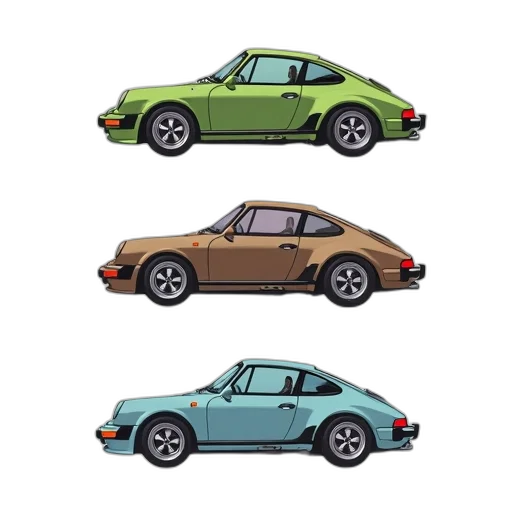 car, 3d render, concept art, pixel art transparent PNG cut-out