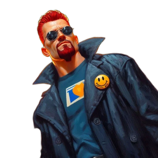 jacket, comic book art, concept art, cyberpunk transparent PNG cut-out