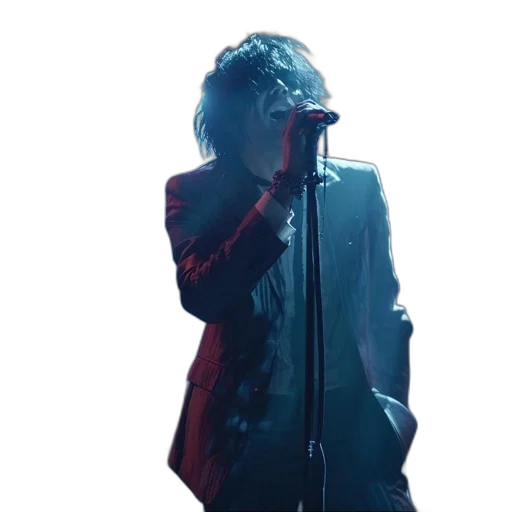 jacket, creature, neon lights, red transparent PNG cut-out