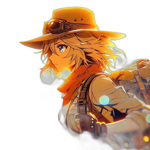 hat, weapon, staff, jacket transparent PNG cut-out