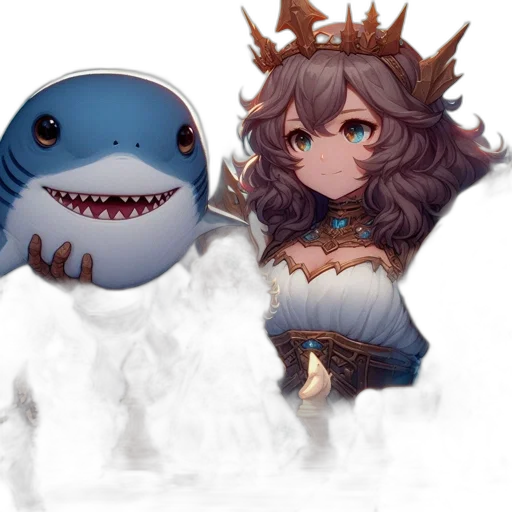 crown, creature, staff, animal transparent PNG cut-out