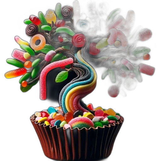 food, staff, crown, photorealistic transparent PNG cut-out