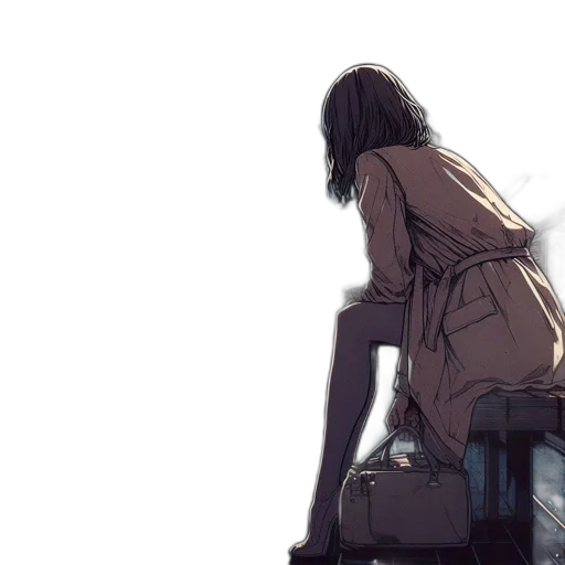 dress, jacket, robot, weapon transparent PNG cut-out