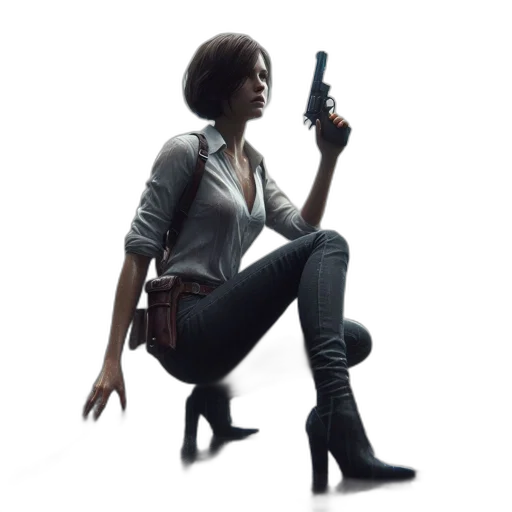 weapon, concept art, pixel art, 3d render transparent PNG cut-out