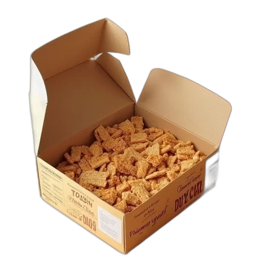 food, crown, 3d render, box transparent PNG cut-out