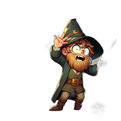 staff, hat, concept art, fantasy art transparent PNG cut-out
