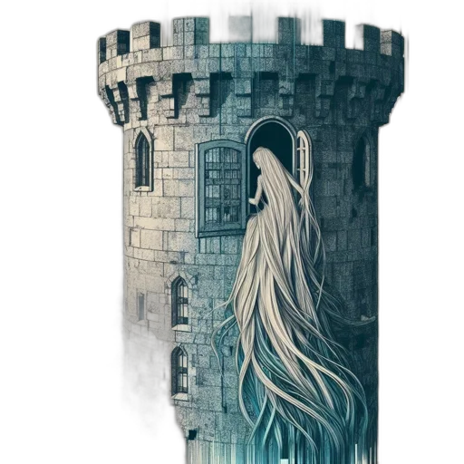 crown, dress, hair, dragon transparent PNG cut-out