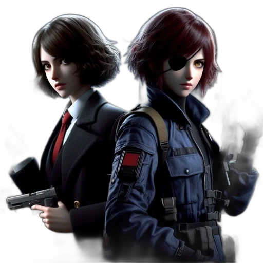 concept art, comic book art, pixel art, cyberpunk transparent PNG cut-out