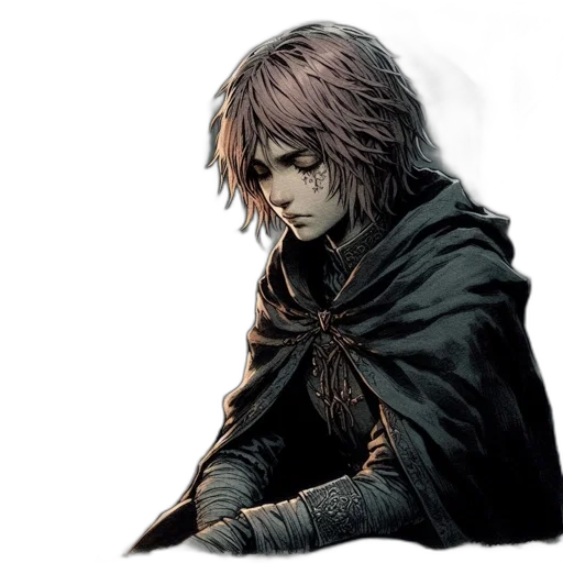 face, mask, hair, staff transparent PNG cut-out