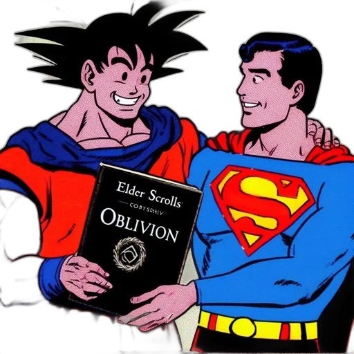comic book art, cartoon, two, well-known transparent PNG cut-out