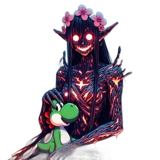 creature, staff, mask, weapon transparent PNG cut-out