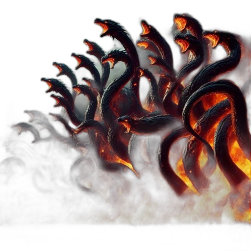 dragon, creature, hair, weapon transparent PNG cut-out