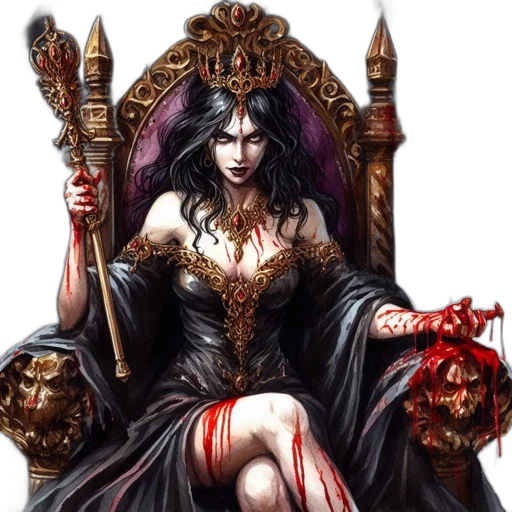 crown, jewelry, staff, fantasy art transparent PNG cut-out