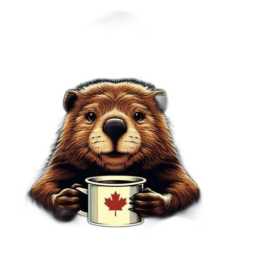 during, autumnal, setting, beaver transparent PNG cut-out