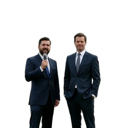 staff, jacket, shoes, two transparent PNG cut-out