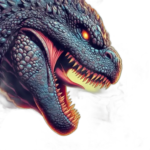 dragon, creature, animal, face transparent PNG cut-out