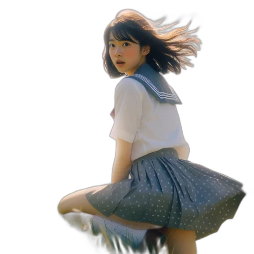 dress, hair, creature, flower transparent PNG cut-out
