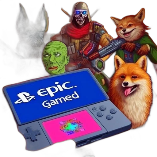 concept art, pixel art, vaporwave, fantasy art transparent PNG cut-out