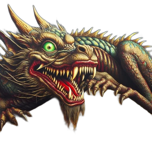 dragon, creature, fantasy art, concept art transparent PNG cut-out
