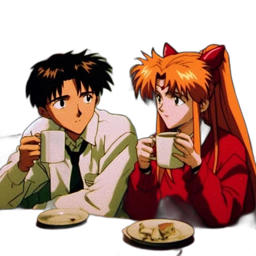 food, anime, vaporwave, pixel art transparent PNG cut-out