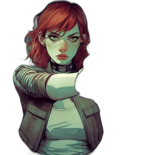 staff, jacket, face, weapon transparent PNG cut-out