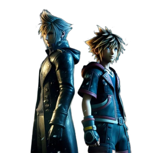 jacket, concept art, 3d render, blue transparent PNG cut-out