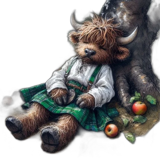 food, animal, fantasy art, oil painting transparent PNG cut-out
