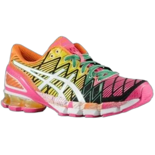 shoes, vibrant, asics, running transparent PNG cut-out