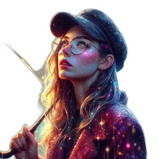 staff, hat, weapon, jacket transparent PNG cut-out