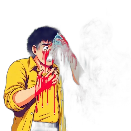 weapon, staff, face, anime transparent PNG cut-out