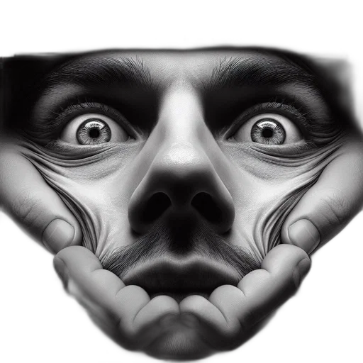 mask, face, creature, photorealistic transparent PNG cut-out