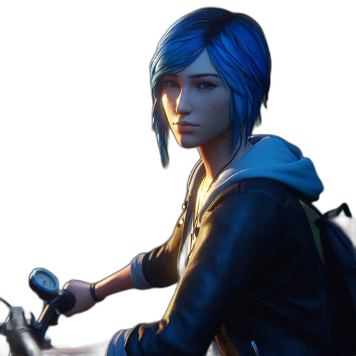 jacket, face, weapon, staff transparent PNG cut-out