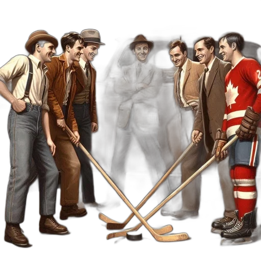 staff, concept art, seven, men transparent PNG cut-out