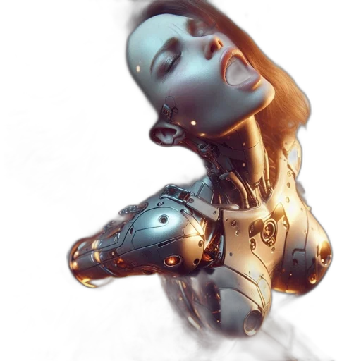 robot, jewelry, 3d render, concept art transparent PNG cut-out