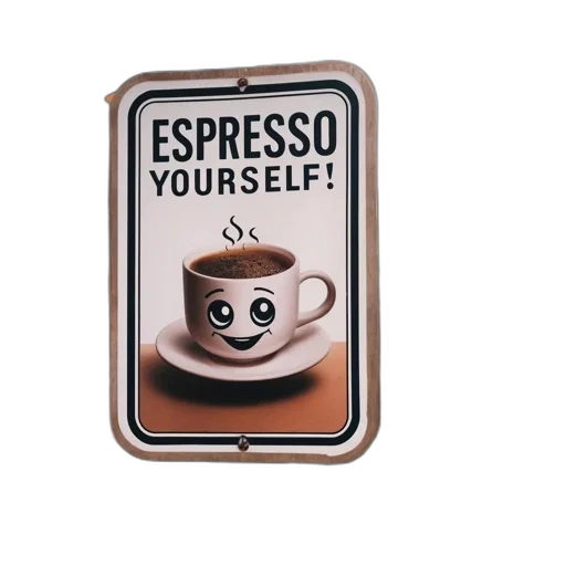 robot, signboard, smiling, coffee transparent PNG cut-out