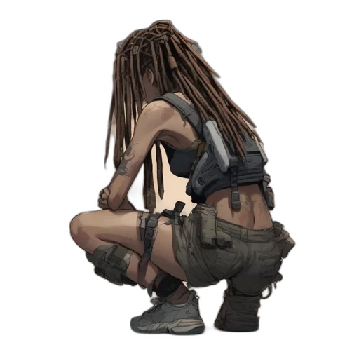 hair, weapon, concept art, pixel art transparent PNG cut-out