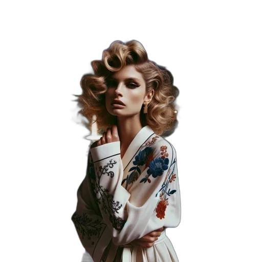 dress, jacket, face, hair transparent PNG cut-out