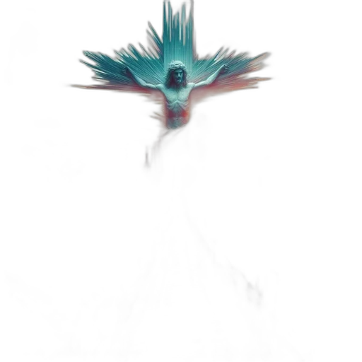 creature, dragon, hair, staff transparent PNG cut-out
