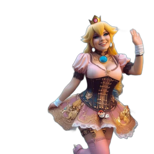 staff, dress, weapon, crown transparent PNG cut-out