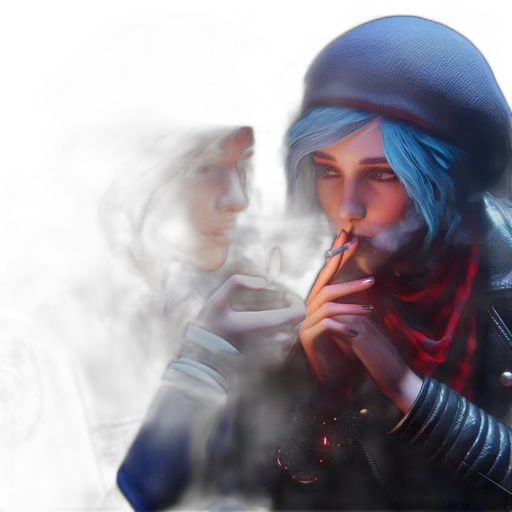 jacket, concept art, cyberpunk, fantasy art transparent PNG cut-out