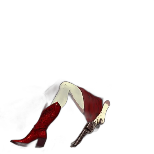 shoes, dress, staff, weapon transparent PNG cut-out