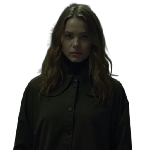 jacket, dress, face, staff transparent PNG cut-out