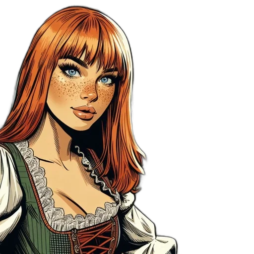 comic book art, fantasy art, concept art, cartoon transparent PNG cut-out