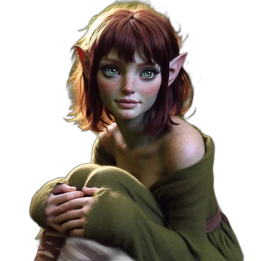 face, creature, staff, fantasy art transparent PNG cut-out