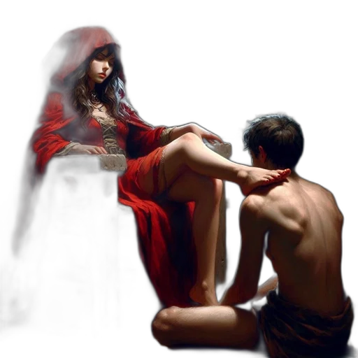 concept art, fantasy art, photorealistic, oil painting transparent PNG cut-out