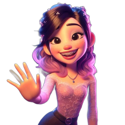dress, face, staff, crown transparent PNG cut-out