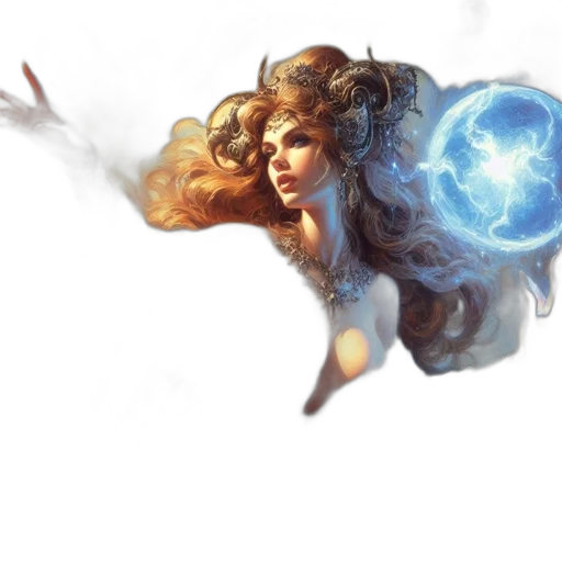 fantasy art, concept art, comic book art, photorealistic transparent PNG cut-out