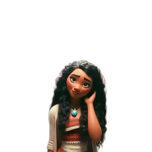 dress, hair, face, staff transparent PNG cut-out